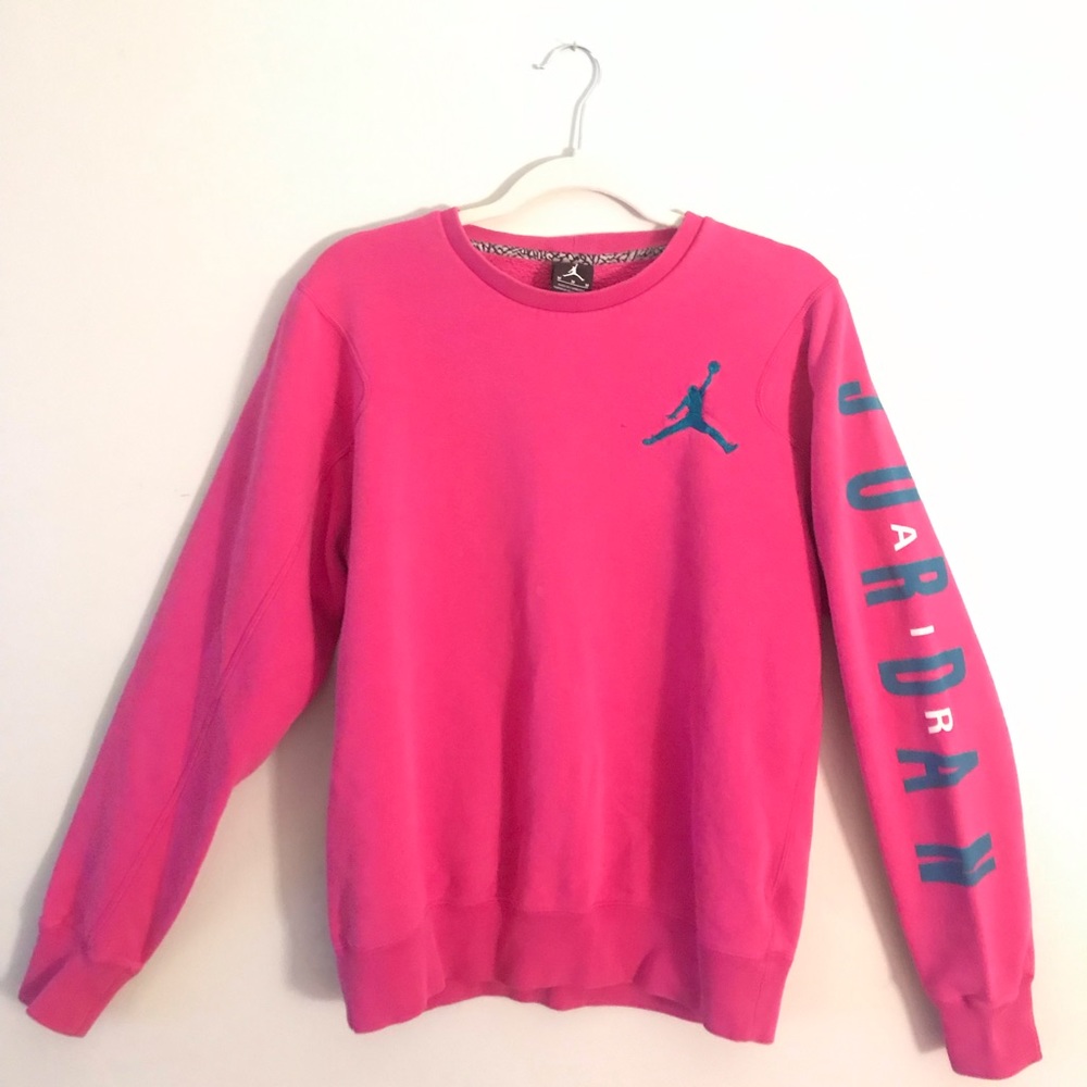 HOT PINK woman’s JORDANS sweatshirt
